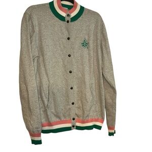 NWOT Ivy Storehouse Alpha Kappa Alpha AKA gray knit button down jacket size XL